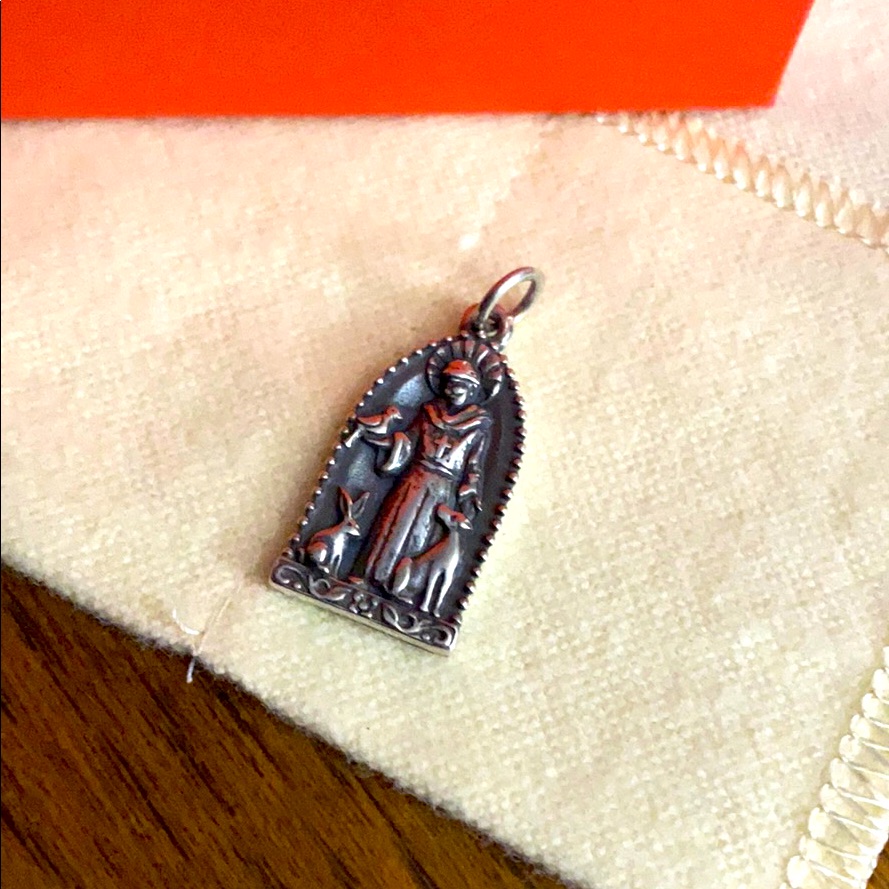 Retired James Avery St. Francis Of Assisi Charm, Sterling Silver! Beautiful!